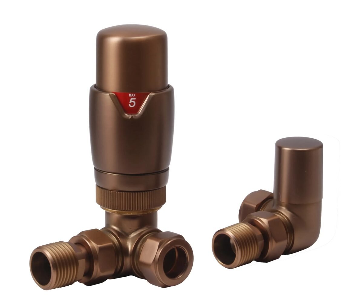 TRH Contemporary Corner TRV Set Brushed Bronze - Image 1
