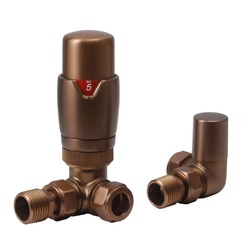 TRH Contemporary Corner TRV Set Brushed Bronze TRH Contemporary Corner TRV Set Brushed Bronze - Image 1