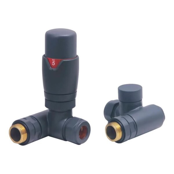 TRH Contemporary Dual Fuel Corner TRV Set Basalt Grey