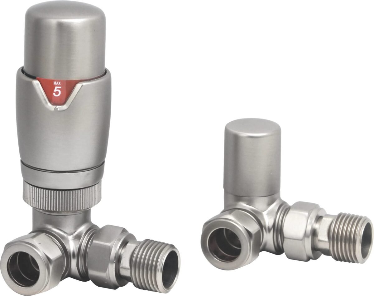 TRH Contemporary Corner TRV Set Satin Nickel - Image 1