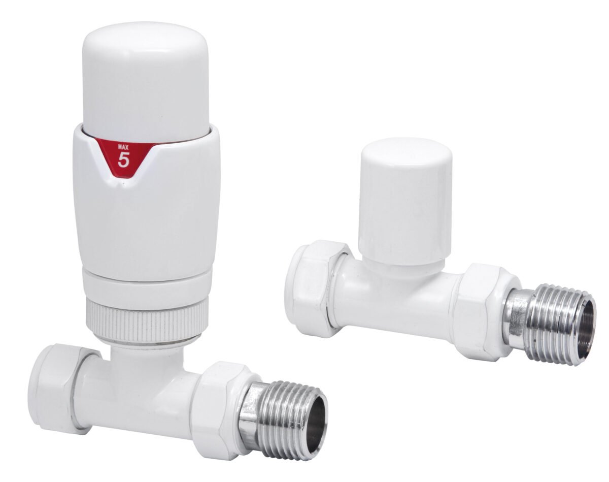 TRH Contemporary Straight TRV Set White - Image 1