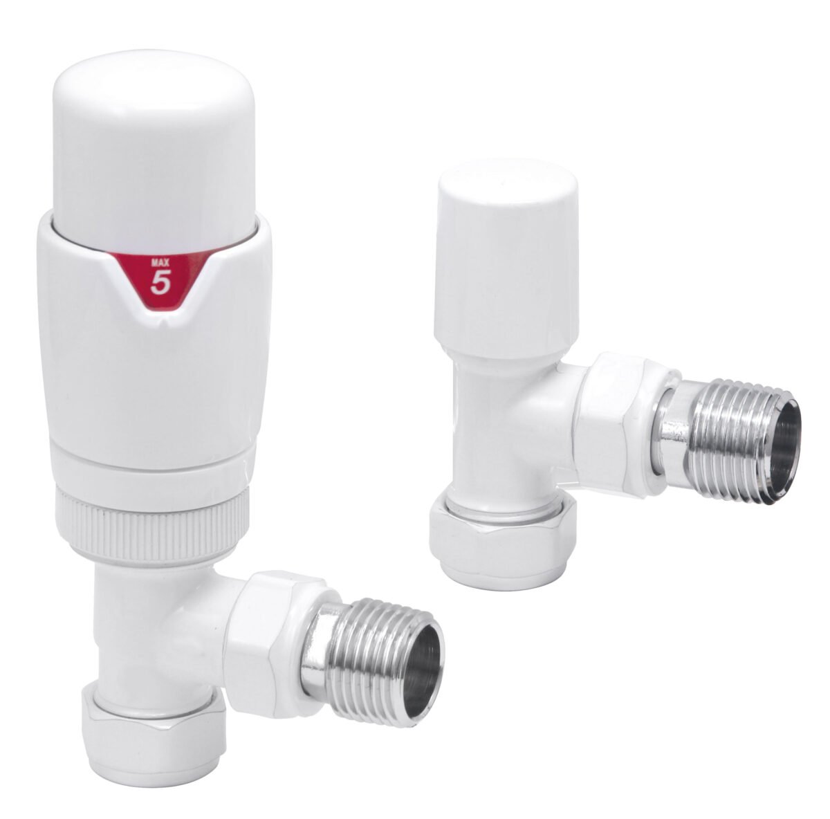 TRH Contemporary Angled TRV Set White - Image 1
