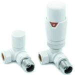 TRH Contemporary Corner TRV Set White