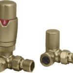 TRH Contemporary Corner TRV Set Brushed Brass