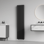 TRH Double Oval Vertical Designer Radiator 1600mm x 360mm Anthracite - Image 2