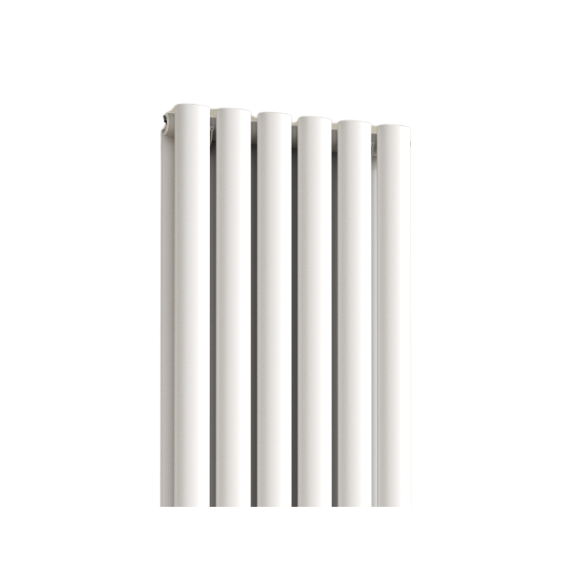 TRH Double Oval Vertical Designer Radiator 1600mm x 360mm White Cutout A TRH Double Oval Vertical Designer Radiator 1600mm x 360mm White - Image 3