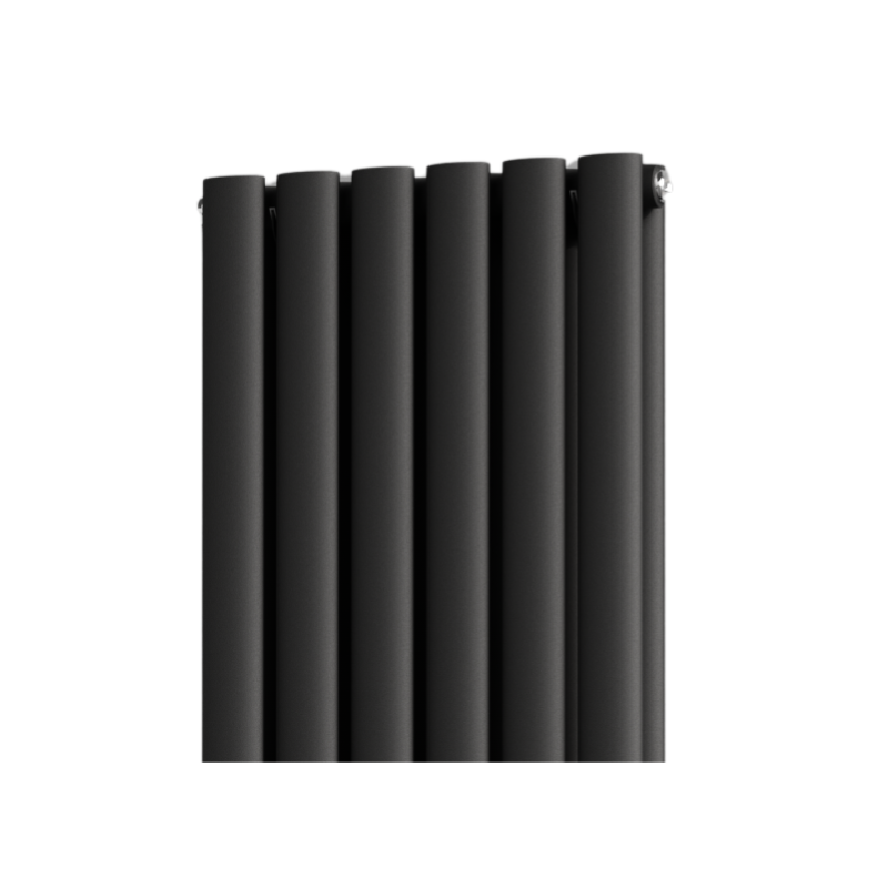 TRH Double Oval Vertical Designer Radiator 1600mm x 480mm Anthracite Cutout A TRH Double Oval Vertical Designer Radiator 1600mm x 480mm Anthracite - Image 3