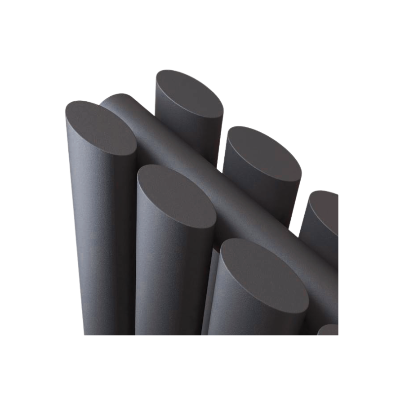 TRH Double Oval Vertical Designer Radiator 1600mm x 480mm Anthracite Cutout B TRH Double Oval Vertical Designer Radiator 1600mm x 480mm Anthracite - Image 4