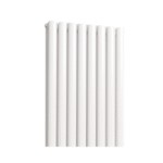 Alma Double Oval Vertical Designer Radiator 1600mm x 480mm White - Image 3
