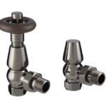 TRH Kensington Traditional Angled TRV Set Black Nickel