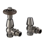 TRH Kensington Traditional Angled TRV Set Black Nickel