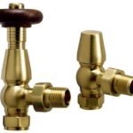 TRH Kensington Traditional Angled TRV Set Traditional Brass