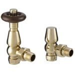 TRH Kensington Traditional Angled TRV Set Polished Brass