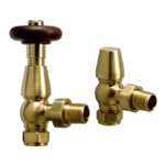 TRH Kensington Traditional Angled TRV Set Traditional Brass