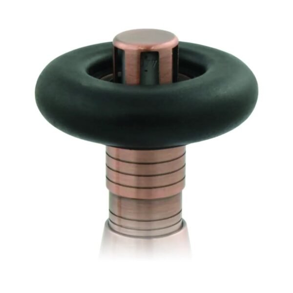 TRH Kensington Traditional Corner TRV Set Black Handle Kit - Antique Brass