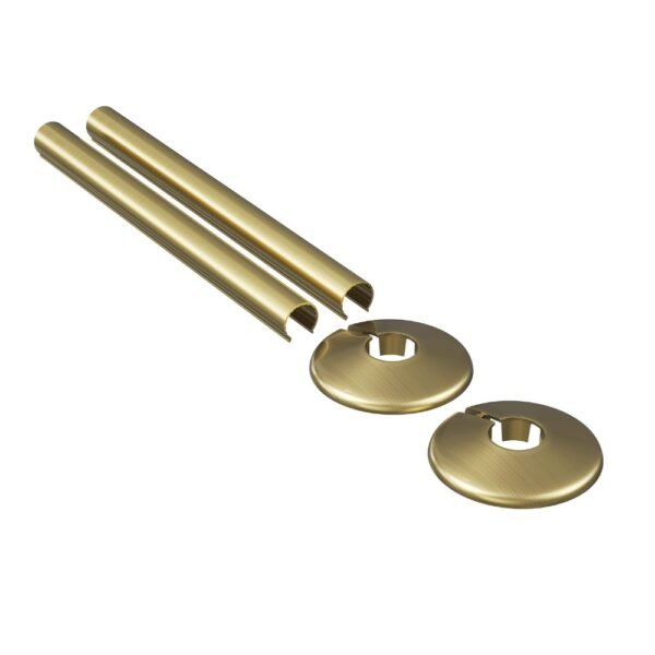 TRH Retrofit Snap-On Pipe Sleeve Kit Brushed Brass