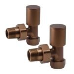 TRH Royal Manual Angled Valve Set Brushed Bronze