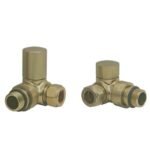 TRH Royal Manual Corner Valve Set Brushed Brass
