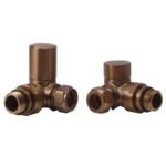 TRH Royal Manual Corner Valve Set Brushed Bronze