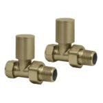 TRH Royal Manual Straight Valve Set Brushed Brass