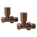 TRH Royal Manual Straight Valve Set Brushed Bronze