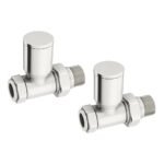 TRH Royal Manual Straight Valve Set Satin Nickel