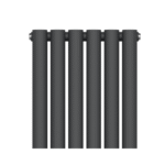 Alma Single Oval Vertical Designer Radiator 1600mm x 360mm Anthracite - Image 3