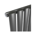 Alma Single Oval Vertical Designer Radiator 1600mm x 360mm Anthracite - Image 4
