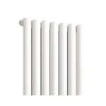 Alma Single Oval Vertical Designer Radiator 1600mm x 360mm White - Image 4