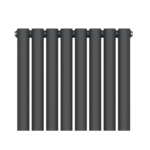 Alma Single Oval Vertical Designer Radiator 1600mm x 480mm Anthracite - Image 3