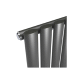 Alma Single Oval Vertical Designer Radiator 1600mm x 480mm Anthracite - Image 4