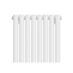 Alma Single Oval Vertical Designer Radiator 1600mm x 480mm White - Image 3