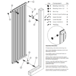 TRH Slimline Double Vertical Radiator 1800mm x 420mm Textured White - Image 5