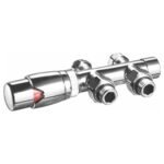 TRH TRV H-Block Twin Valve Set Chrome (Straight)