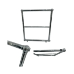Burcombe Chrome Heated Towel Rail 600x686mm - Image 2
