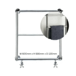 Burcombe Chrome Heated Towel Rail 600x686mm