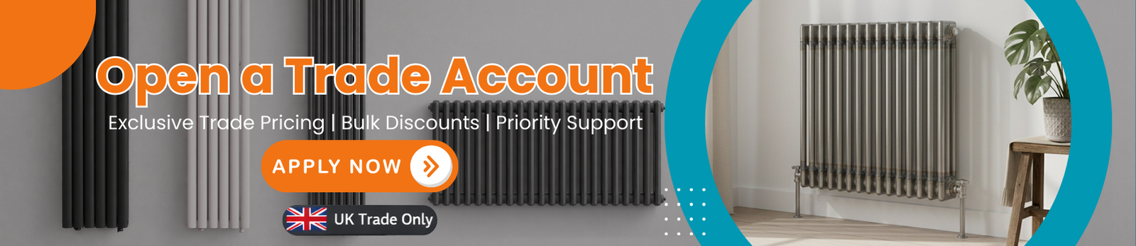 Open a Trade Account on The Radiator Hub