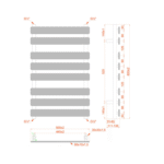 TRH Chatsworth Towel Rail 800x500mm White - Image 4