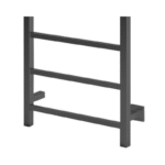 TRH Highclere Vertical Electric Radiator 1200mm x 500mm Polished Black Chrome - Image 2