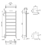 TRH Highclere Vertical Electric Radiator 1500mm x 500mm Brushed Stainless Steel - Image 4