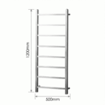 TRH Highclere Vertical Electric Radiator 1200mm x 500mm Brushed Stainless Steel - Image 4