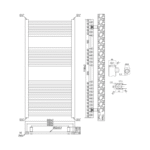 TRH Whitstable Non Thermo Towel Rail 1186x600mm Chrome - Image 5