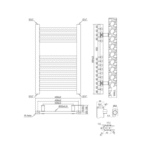 TRH Whitstable Non Thermo Towel Rail 691x450mm Chrome - Image 5