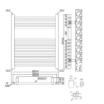 TRH Whitstable Non Thermo Towel Rail 691x600mm White - Image 4