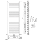 TRH Whitstable Electric Thermostatic Towel Rail 1186x450mm Black - Image 4