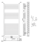TRH Whitstable Electric Thermostatic Towel Rail 1186x600mm Chrome - Image 4
