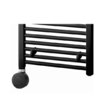 TRH Whitstable Electric Thermostatic Towel Rail 691x450mm Black - Image 2