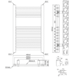 TRH Whitstable Electric Thermostatic Towel Rail 691x450mm Chrome - Image 4