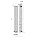 Aura 3 Column Vertical Radiator 1800mm x 290mm Anthracite - Image 6