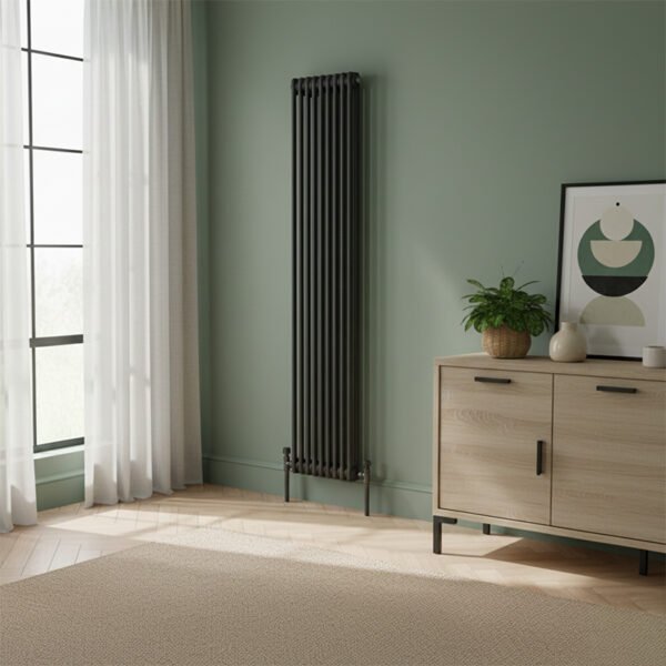 Aura 3 Column Vertical Radiator 1800mm x 335mm Anthracite